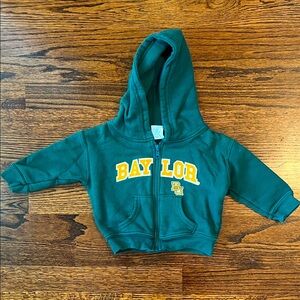 Baylor Kids Green Zip-Up Hoodie